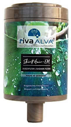 rivaALVA Skin & Hair-EM Duschfilter Ersatzkartuschen, für das Bad, Blockaktivkohle mit EM Keramik, filtert Chlor, Schwermetalle, Mikroplastik, Pestizide