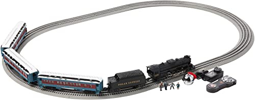 Lionel The Polar Express Electric O Gauge Bluetooth 5.0 Train Set with Remote, Voice Control, Lights, Sounds & Smoke, Christmas Model Train, Ages 14+