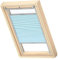 VELUX Original Wabenplissee, S08, Gletscherblau, mit Grauer Führungsschiene