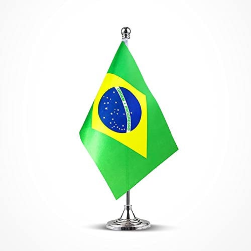 Brasilien-Flagge brasilianischer Tischschreibtisch kleine Mini-Flaggen Dekorationen