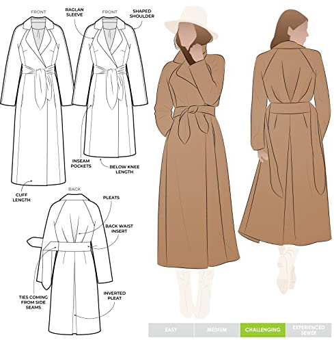 Style Arc Sewing Pattern - Ormond Designer Coat (Sizes 18-30)