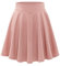 Bbonlinedress Rock Damen Kurze Basic Solid vielseitige Dehnbaren informell hohe Taille gefaltete Skater Tennis Schule Mini Skirt Blush L