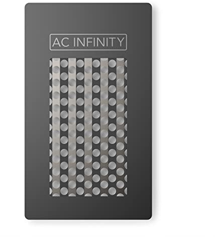 AC Infinity Grinder Card, Black Aluminum Milling Tool | Manual Grater Surface for Pepper, Spices, and Tea