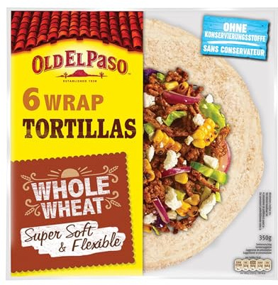 Old El Paso Wrap Tortillas – Mexikanische Wraps aus Vollkorn – 1 x 350 g