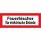 INDIGOS UG - PVC Schild 5mm - Hinweisschild für den Brandschutz Feuerlöscher für elektrische Brände - 14,80 cm x 5,20 cm - Warnung - Sicherheit - Hotel, Firma, Haus