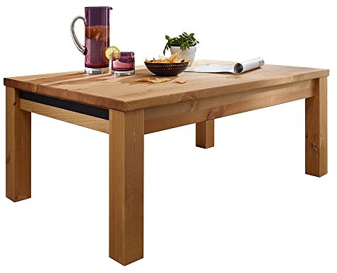 Lomadox Couchtisch Wohnzimmertisch Sofatisch rechteckig 110 x 70 cm Massivholz Kiefer massiv eichefarbig