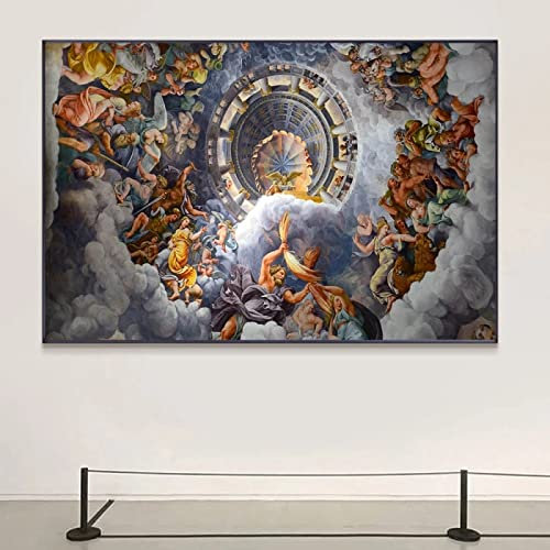 TANYANG Griechische Mythologie Götter Zeus & Hera Die Götter Des Olymp Bild Druck Auf Leinwand Malerei Wandkunst Für Wohnkultur Künstlerisches Poster 21X30Cm Kein Rahmen