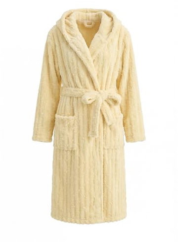 HEARTNICE Kapuze Bademantel Damen Plüsch leicht kuschelig Morgenmantel Robe | Flauschiger Bademantel, Flauschig, Weich,mit Kapuze, mit Taschen & Gürtel, bequeme Morgenmantel kuschelig Hausmantel