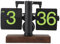 Ausla Große, Glatte Zahlen und Retro Design Flip Clock mit Holzsockel, Digitale Umklappuhr Automatische, Umklappuhr Retro Umklappuhr für das Wohnzimmer, 12 Stunden (Mattierter