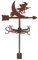 Wetterfahne aus Metall mit Hexen-Ornament, Wetterfahne, Messwerkzeug, Windrichtungsanzeige für den Garten, Zaun, Schuppen, Outdoor, Hof, Dachhalterung, einfache Verwendung, Bronze, Hexenmond