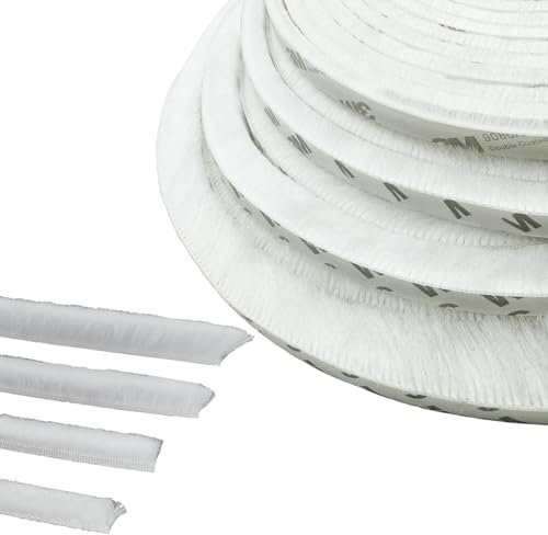 Burletes Para Ventanas Correderas, 5M(L) X 9mm(W) X 23mm(D), Burlete Ventana Corredera, Blanco, Burlete Cepillo Ventana Corredera, Burlete Persiana, Burletes Para Ventanas