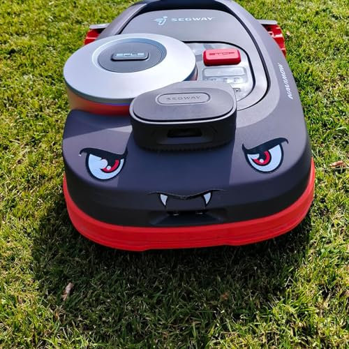 IKSAMY Autocollants aux yeux pour robot tondeuse à gazon – Autocollants résistants aux intempéries, décoration de robot tondeuse, tuning, autocollants pour robot tondeuse, Gardena, Navimow, Luba 2,