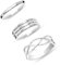 LeCalla Ensemble de bagues d'orteil ouvertes en argent sterling 925 pour femme, réglables et minimalistes, Argent sterling, Aucune pierre précieuse