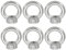 PATIKIL Lifting Eye Nut M6, 6Pcs 304 Stainless Steel Female Thread Nuts Fastener Shoulder Metric Ring for Marine