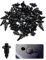 Set di 50 Rivetti in Plastica Nera per Auto e Moto 6MM, Clip Fissaggio Carenatura, Trim Pannello e Sottoscocca, Compatibili con Ya-maha, Su-zuki, Ka-wasaki