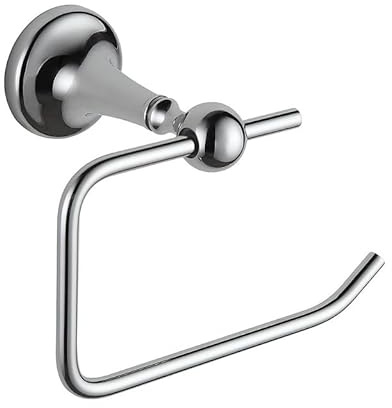 Traditional Toilet Roll Holder, Brass, Rust Resistant - Chrome