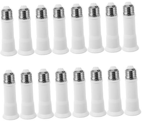 Amosfun 16pcs Light Bulb Socket Extender Socket Converter Bulb Holder Adapter Easy Install