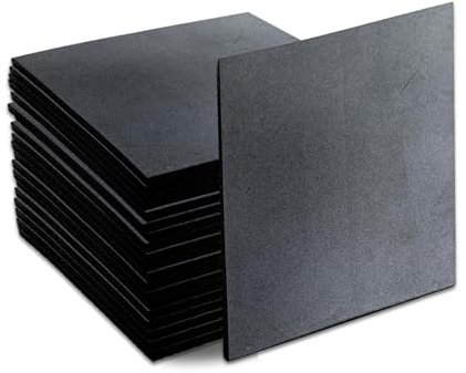 Equipped Gym EPDM Black Gym Flooring Tiles [1m x 1m] - Anti-Slip Rubber Gym Floor Mat, 20mm Thick Easy to Cut Rubber Matting for Gyms, Floor Mats for Home, Garage & Commercial Gyms (20mm x1)