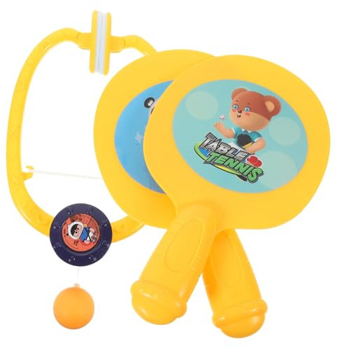 HAWILLOSCH 1set Giocattoli Per Tennis Da Tavolo Racchette Sospese Per Allenamento Indoor Interazione Famigliare Divertimento Silenzioso Per Ragazzo Ragazza Racchette e Pallina