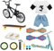 Namvo Mini-Finger-Skateboard-Set, Mini-Finger-Bike, Finger-Scooter, Fingerhose, Trolley, Scooter-Zubehör, kreatives Geschenk für Skateboard-Enthusiasten