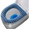 Soft Toilet Seat Cushion Washable and Comfortable Toilet Seat Cover Pads Reusable Thicker Warmer Cover Pads with Zipper (Blue)