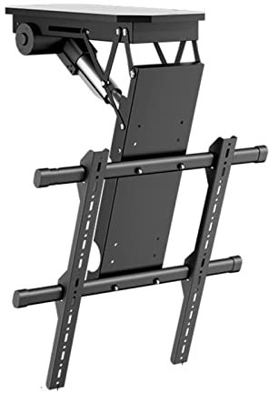 DRFGNF Support de Plafond TV motorisé - Réglage de l'angle de 0 à 85° Support de téléviseur/Moniteur Rabattable, élévateur de téléviseur motorisé pour téléviseurs de 50 à 90 Pouces, système de déte