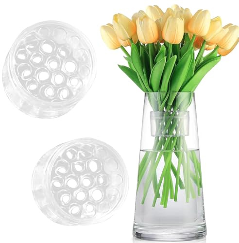 Transparent Spiral Ikebana Stängelhalter,Blumenhalter für DIY Blumensträuße | 2er Set S/L Plastik Hanataba Spiral Stielhalter,Stabilisiert Blumenstiele,hält Schnittblumen frisch,ideal für DIY Sträuße
