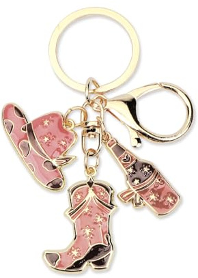 Tranbath Personalisierter Schlüsselanhänger, Geschenk für Frauen mit Cowboy-Stil, Perfekt für Freundin, Schwester, Mama, Oma, Geburtstagsgeschenk