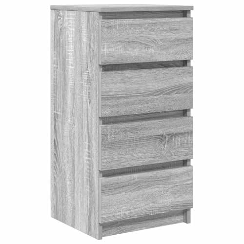 vidaXL Sideboard Grau Sonoma 37,5x35x76 cm Holzwerkstoff, Kommode, Schrank, Flurschrank, Anrichte, Küchenschrank, Wohnzimmerschrank, Wohnzimmermöbel