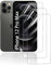 HonJenSeoa Hydrogel Film Screen Protector for iPhone 12 Pro Max, 3 Pack Transparent Soft TPU, HD Clear, Bubble Free, Anti-Fingerprint, Fingerprint ID Support