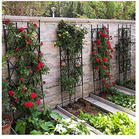 Treillis de jardin en fer pour plantes grimpantes - Panneau en treillis métallique robuste pour jardin - 57 x 180 cm