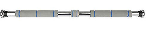 WOTAT Barre de traction,Barre de porte,Réglable de 80cm à 130cm,Montage sans vis,Antidérapant,Maintien sûr, Poignées en mousse,150 kg,Barre de gymnastique,Pull Up Bar ﻿ (Gris)