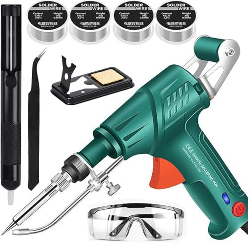Set di pistole di saldatura multifunzione per saldatore, Saldatore laser industriale riscaldato internamente Saldatrice portatile per riparazioni domestiche fai da te(Green)