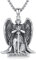 XIXLES Erzengel Michael Halskette 925 Sterling Silber Heiliger Michael Kette Religiöse Amulett Geschenke Schutz Schmuck Herren