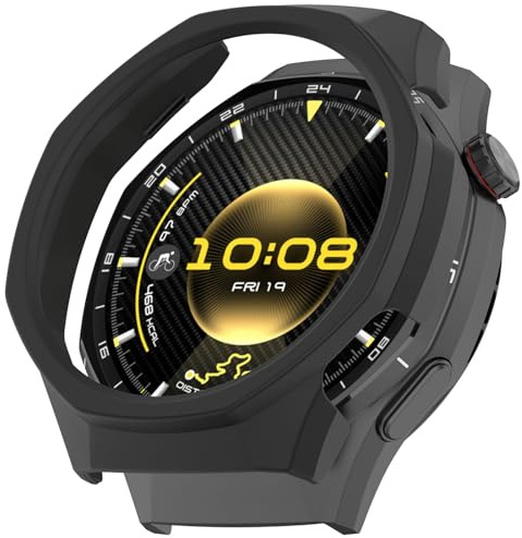 Schutzhülle Kompatibel für Huawei Watch GT6 Pro Hülle, ohne Bildschirmschutz, Kratzfeste robuste PC Schutzhülle für Huawei Watch GT 6 Pro Smartwatch Zubehör，Schwarz
