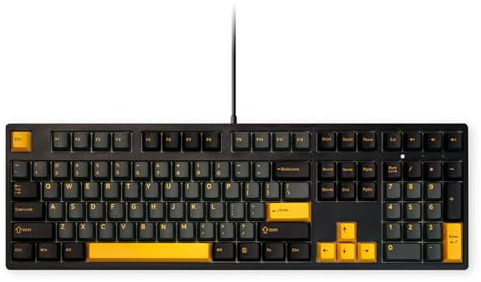Akko 3108RF Mechanische Tastatur, 2,4 GHz & USB Typ-C Dual-Modus, kabelgebunden, 100% US-Layout, mit PBT-Double-Shot-Tastenkappen (Schwarz & Gold, Frost Pink Switch)