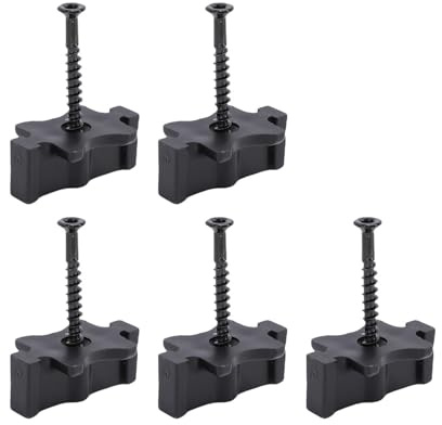 Fafeicy Kit de Fixation de Terrasse Composite 100 Pièces pour 50 M².FT.Fixation Dissimulée avec Vis Intégrées pour Espacement des Solives de 16 Pouces
