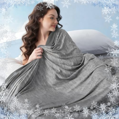 Melasa Sommerdecke Selbstkühlende Decke 150 x 200cm, Mikrofaser Kühldecke mit Arc-Chill Q-Max>0.5, Leicht Atmungsaktiv Doppelseitige Dünne Sommerdecke Cooling Blanket zum Schlafen