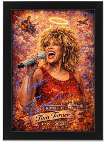 AllStarMedia Tribute to Tina Turner Inspired Poster Print | Fan Art Style Rock & Soul Music Legend | Fan Art Gift | Music Wall Art | Limited Edition Print | A4 Framed (30 x 21 CM)