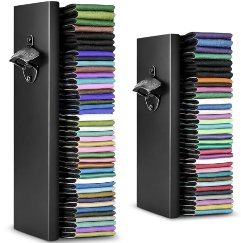 OGMBI 2 Pack Wall Mounted Bottle Openers with Beer Sleeve Racks