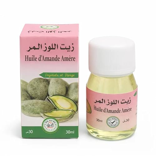 Huile d’Amande Amère 30 ml – Huile Cosmétique Naturelle pour la Peau et les Cheveux – Soin Beauté Traditionnel – Usage Externe