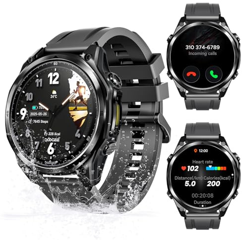 DOOGEEEco Anywise W1 Lite Montre Connectée Homme,1.43''AMOLED Smartwatch avec Appel Bluetooth, 5ATM Fitness Tracker,170+ Modes Sport,12 Jours Autonomie/Heart Rate/SpO2/Sleep Monitor