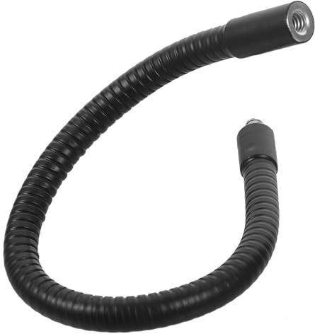Happyyami Barra Estensibile in Lega Vite 1/4 Regolabile a 360 Gradi Supporto per Microfono da Tavolo e Porta Telefono per Fotografia Design Flessibile Nero