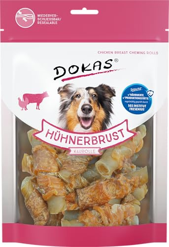 DOKAS Getreidefreier Premium Kausnack mit Hühnerbrust für Hunde – Ideal für zwischendurch