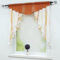 Joyswahl Kleinfenster Voile Fenstergardinen mit Tunnelzug Marie Scheibengardinen BxH 120x145cm Orange 1er Pack