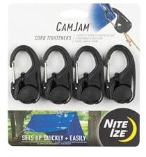 Nite Ize NCJ-01-4R3 CamJam Cord Tightener Karabiner, Kordelspanner, 4er-Pack