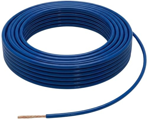 Lumonic 50m FLRY Fahrzeugleitung 0,5mm² Blau | einadrige KFZ Litze | Öl- und Kraftstoffbeständig, flammwidrig | Niedervolt