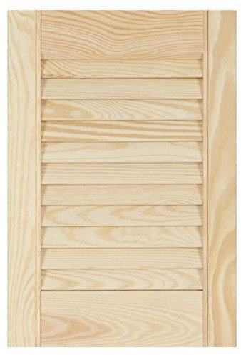 Louvre Door – Pine Wood – Vented Open – Ready to Paint Internal Louvre Cupboard Doors – Slatted Wardrobe Doors – Various Sizes (435mm (17.2) Height, 294mm (11.6) Width)