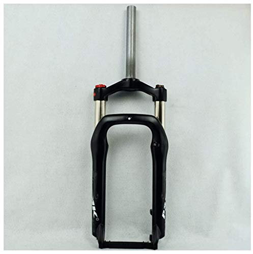 CHP Forcella anteriore bici 20 per 4 pneumatico Air 1-1/8 freno a disco QR 9mm Viaggio 120mm Manuale di blocco Snow Beach XC MTB Bicicletta (Colore: Nero opaco)