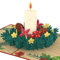 papercrush® Pop-Up Karte Weihnachten Adventskranz - 3D Weihnachtskarte für Adventszeit mit Kerze für Frauen (Freundin, Mama, Oma) - Handgemachte Popup Weihnachtsgrußkarte inkl. Umschlag
